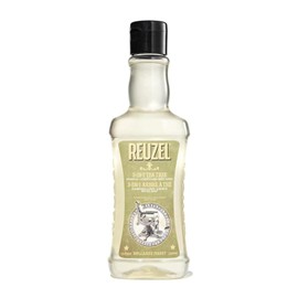 Reuzel Shampoo de Hoja de té 3 en 1 - para Cabello y Cuerpo - Suaviza y humecta la Piel, Ideal para el Cuidado del Cuero cabelludo - De fácil Enjuague y Uso Diario - Fórmula Vegana - 350 ml