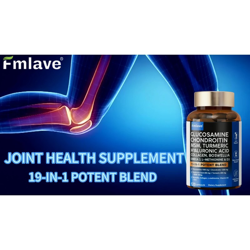 Fmlave Glucosamine Chondroitin MSM Vitamin D3 Joint, Cartilage, Mobility &