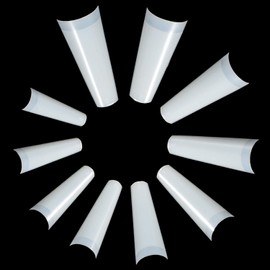 Pack of 500 False Nails Nail Tips Natural Cowboy French False Nails for DIY Nail Art and Nail Studios, 10 Sizes