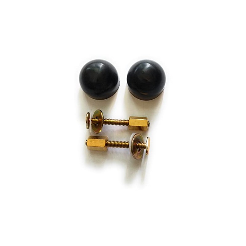 GrandEZcaps Toilet Bolt Cap Set - Black, Won't Pop Off,