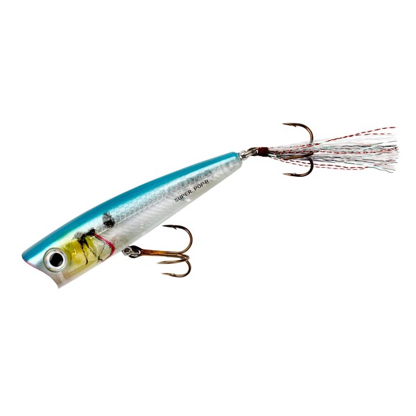 Rebel Lures Pop-R Topwater Popper Fishing Lure, Blue Darter, Super