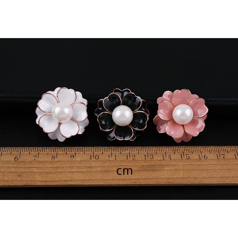 GYAYU - Broche para mujer, diseño de flor y perlas,