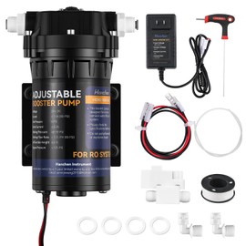 Hanchen Booster Pump Kit for RO Reverse Osmosis Water Filtration System 100 GPD, Quick-Connection Design, High Pressure Switch Dry-Running Protection