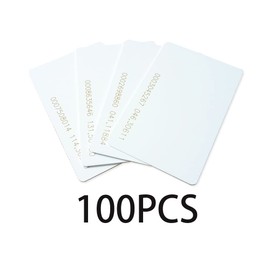 YAVIS 100pcs RFID Card 125KHz Proximity ID Smart Card Tag 0.8mm Thick TK4100 / EM4100 / EM4200 Reading Card for Access Control System, White