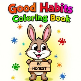Good Habits Animals Coloring Book for Kids: Bold and Easy Pages That Teach Kindness, Sharing & Honesty – Perfect for Kids Ages 3–14
