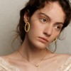 Texture Gold Hoop Earrings for Women Trendy 30mm Chunky Thick