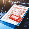 50 Pack Annual Vehicle Inspection Report Forms, with Red FMCSA