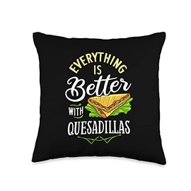 Quesadilla Cheese Lover Quesadilla Cheese Maker Vegan Sauce Throw Pillow, 16x16, Multicolor