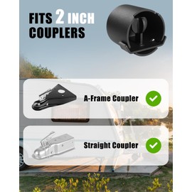 NUOVEPE Trailer Lock Fits 2 5/16 Inch Couplers, Secures Safety Chains Anti-Theft Ball Hitch Lock, Pry-Resistant & Heavy-Duty Trailer Hitch Locks for RV | Cargo | Camper | Dump Trailer (Silver)