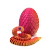3D Printed Articulated Snake Egg Toy for Desk Decor –
