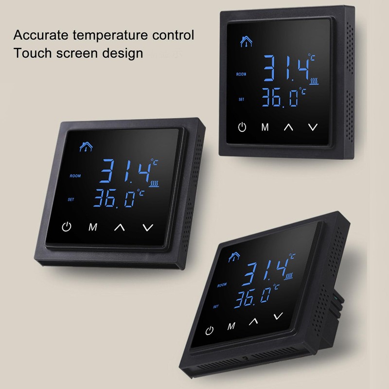 Smart Electric Floor Heating Thermostat 16A AC85V‑250V Home Thermostat, Easy