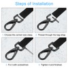 sourcing map 2Pcs Swivel Clasps Hook, 38mm(1-1/2 Inch) D Ring