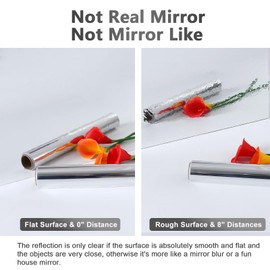 CRE8TIVE Metallic Brown Mirror Sheet Vinyl Reflective Self Adhesive Mirror Contact Paper Peel and Stick Mirror Wallpaper 12"x80" Non Glass Flexible Chrome Mirror Sticker for Crafts Walls Furniture Car