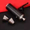 GENNISSY 10oz Black Bucket Hip Flask - PU Leather Stainless