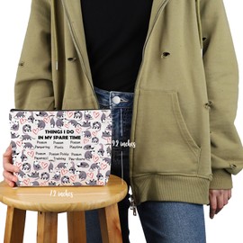 VAMSII Opossum Lover Gift Things I Do In My Spare Time Opossum Makeup Bag Opossum Owner Cosmetic Bag Opossum Merch (Things I Do In My Spare Time Opossum M)