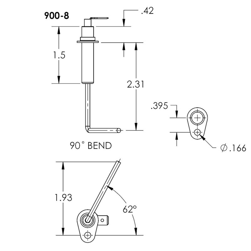Duralight Furnace Flame Sensor Direct Replacement For Lennox - Armstrong