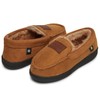 Lucky Brand Boy's Micro Suede Fuzzy Lined Moccasin Slippers for