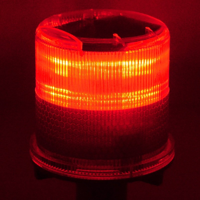 PENCK Solar LED Warning Light Waterproof Driveway Lights Flashing Barricade