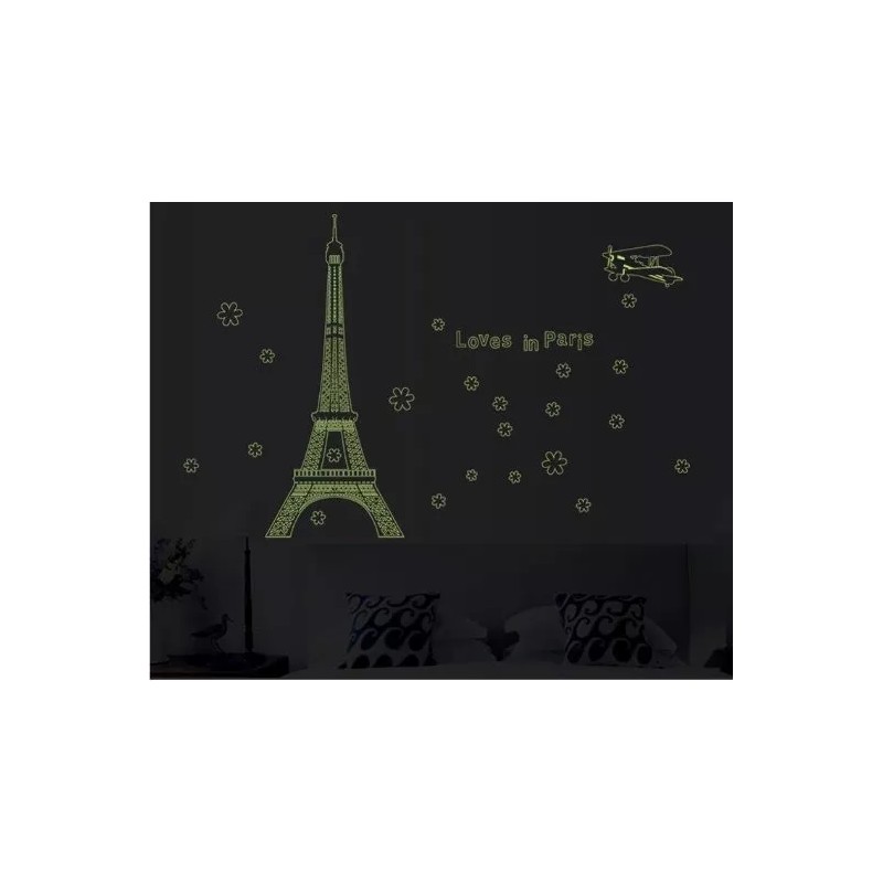 DaraBaby Vinil Decorativo Torre Eifel Paris Florecente Sala Estancia