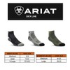 ARIAT AriatTEK High-performance Quarter Crew Socks, 3 Pairs Olive MEDIUM