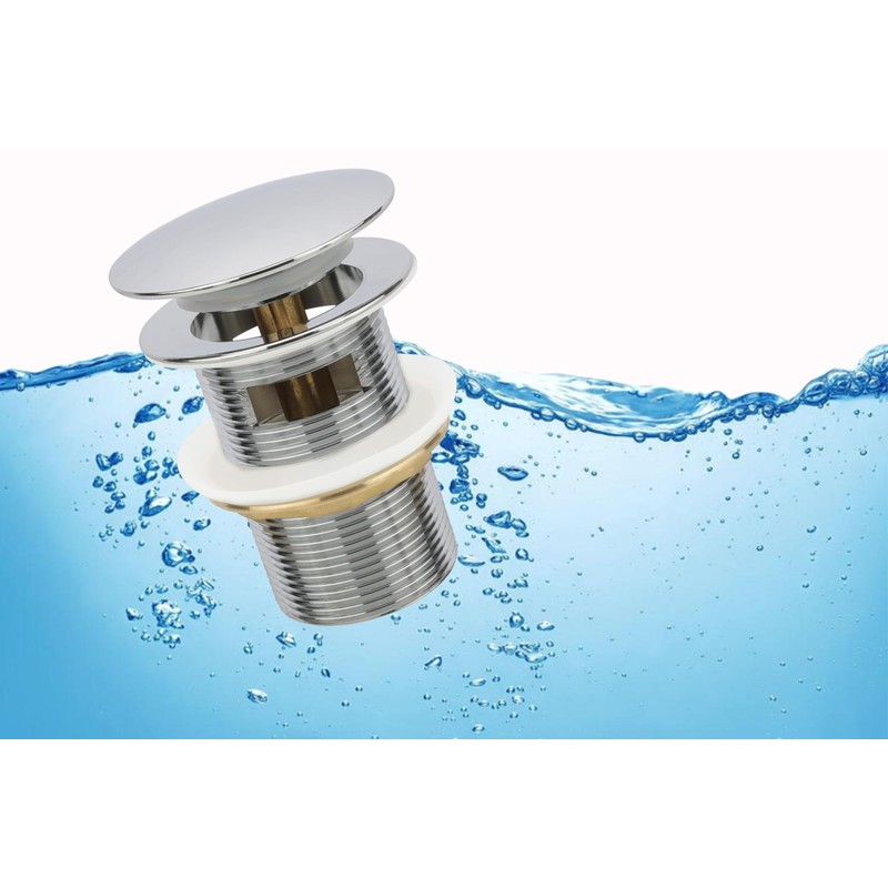 Chrome Freestanding Bathtub Drain Stopper, Compatible with Drain Kit