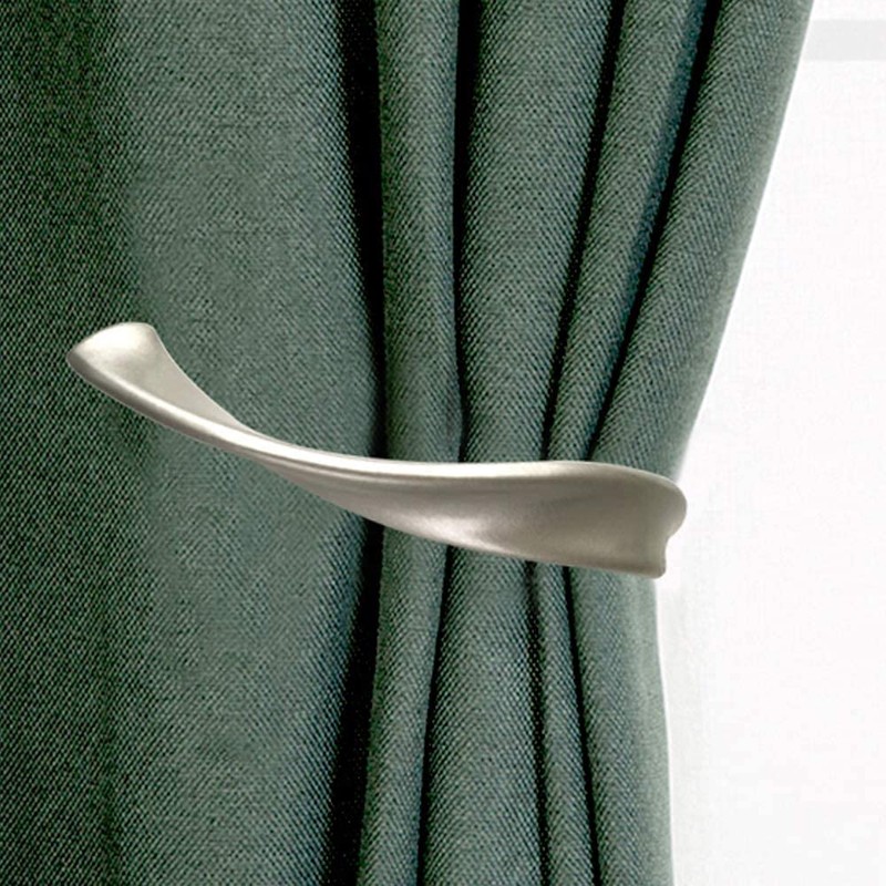 ANCLLO 2pcs Window Curtain Holdbacks, Decorative Curtain Drapery Holdback, Aluminum