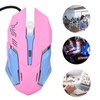 3200DPI High Sensitivity Pink Gaming Mouse Comfortable Grasping Wired Gaming