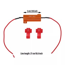 2pcs Load Resistor 50W 6RJ 6ohm LED Decoder Fix Hyper Flash Turn Signal Blinker