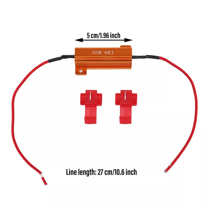 2pcs Load Resistor 50W 6RJ 6ohm LED Decoder Fix Hyper