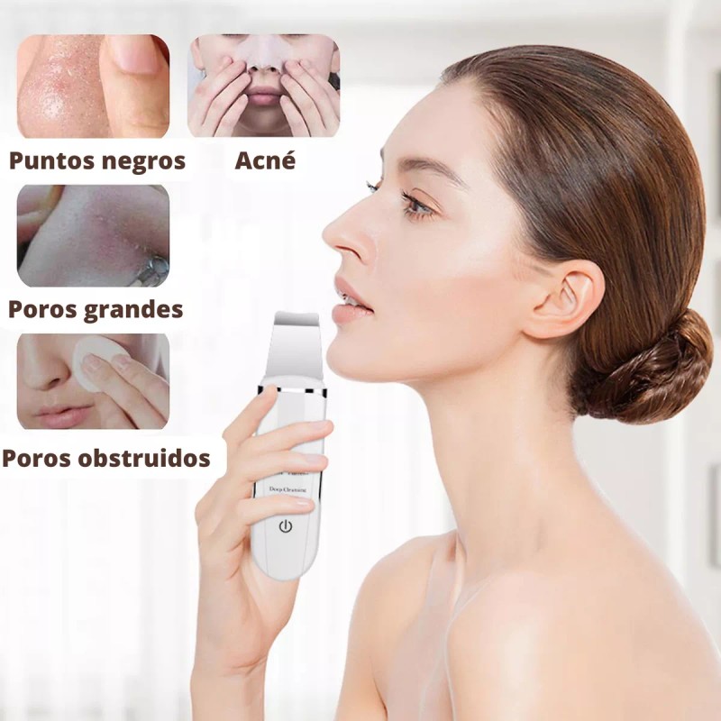 FUZE Limpiador Facial Exfoliador Ultrasonico Skin Scrubber Sonic