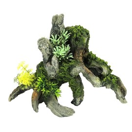 CLASSIC Grey Driftwood with plants 290mm