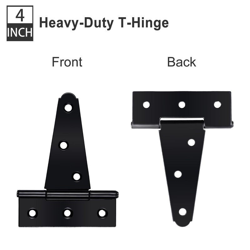 Auxdee 4 Pack 4 Inch T-Strap Shed Door Hinges Heavy