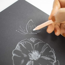 MONT MARTE Charcoal Pencils Set – White – 3 pcs – Medium – Ideal Charcoal Pencils for impressive Drawings