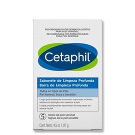 Cetaphil Barra Dermolimpiadora Limpieza Profunda Piel Normal Sensible 127 g  Limpia profundamente sin resecar ni irritar, con glicerina,...           