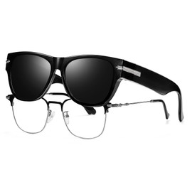 MAIVARDAY Over Sunglasses, Glasses That Can Be hung Over Glasses, Polarized UV400, UV Protection, For Fishing Driving, Men's, Women's,, A1 Over Sunglasses + Black