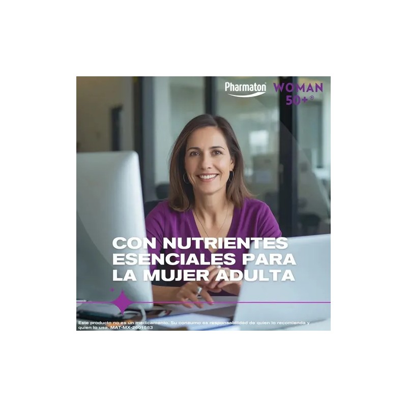 Pharmaton Woman 50+: Multivitamínico con Hierro y Omega 3 para