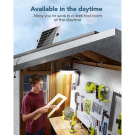 FabStyl Solar Lights Indoor Outdoor, 4000LM Dimmable 5 Modes Motion Sensor Solar Shed Light with Remote IP65 Waterproof for Barn Gazebo Yard Garage Patio Security Lighting (Double-Heads)