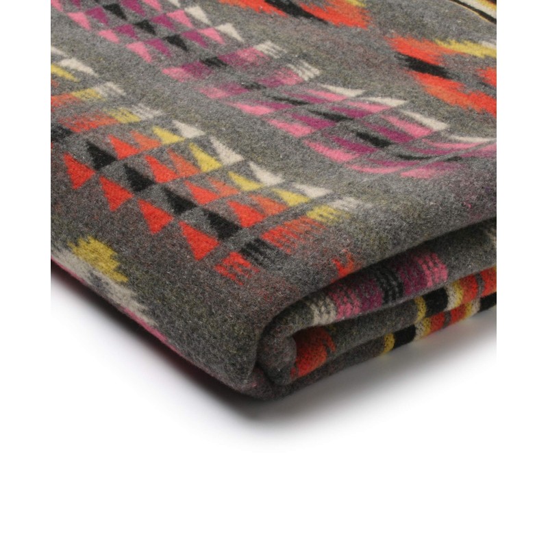 Ruth&Boaz Outdoor Wool Blend Blanket Ethnic Inka Pattern(T) (Grey, Large)