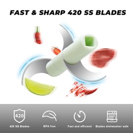 ZHANG XIAO QUAN SINCE 1628 Vegetable Chopper Push-Press Hand, Manual Veggie Chopper Salad Dicer Cutter Food Chopper for Onions Garlic Herbs Parsley Chili Nuts Grinder