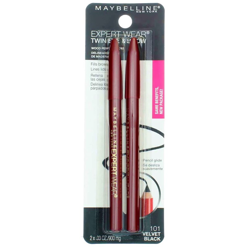 Maybelline Expert Eyes Twin Brow And Eye Pencils, Velvet Black