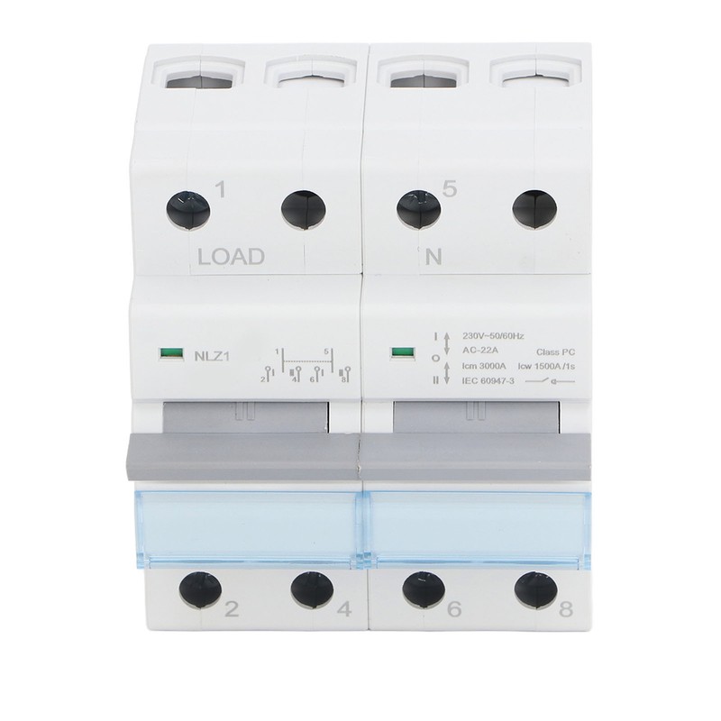 Dual Power Manual Transfer Switch 230VAC 2 Poles DIN Rail