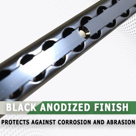 Boxer 2 Pack 4ft Black Anodized L Track - Tie Down System Trailer, Vans, Trucks, Motorcycles, ATV, UTV – L Track Airline Track Style