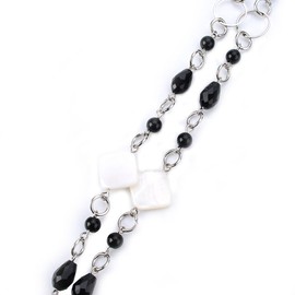 LUXIANDA different shapes Lanyard Necklaces Badge Holder Name Lanyards for women Stainless steel chain