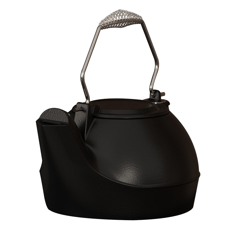 Fire Beauty Humidifying Iron Kettle，Stove Humidifier，Wood Stove Kettle，Cast Iron，Chrome handle