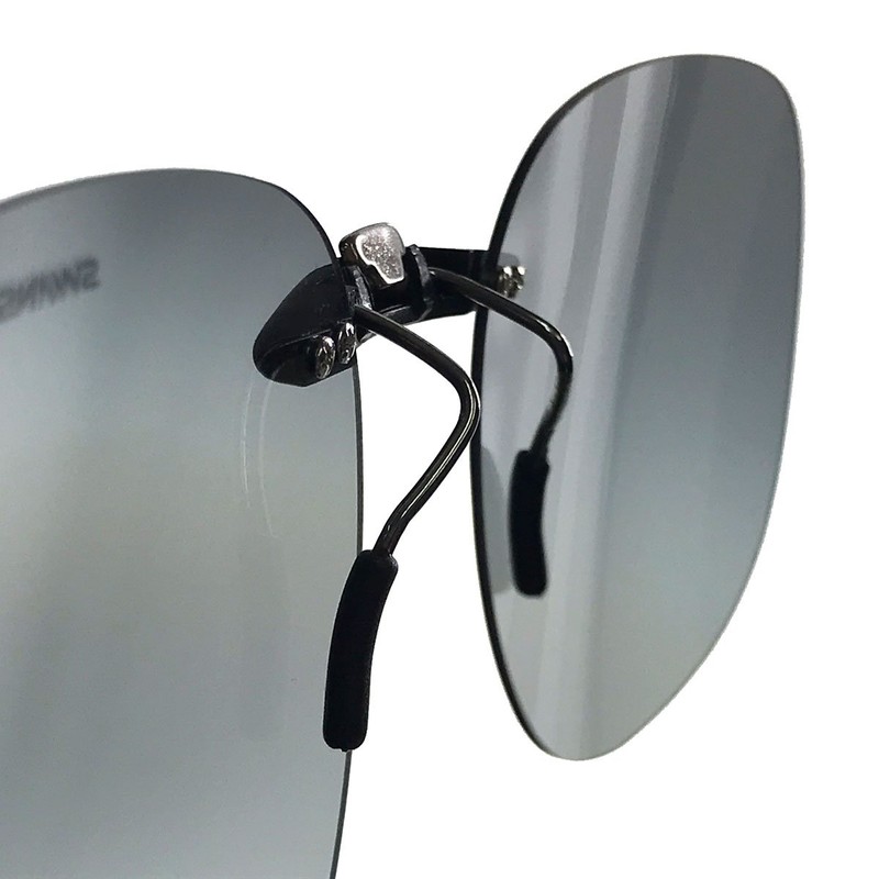 Swans SCP-12 LSMK2 Clip-On Sunglasses, Fixed Type, Polarized Light Smoke