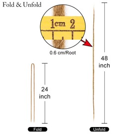 Aguacor Synthetic Double Ended Dreadlock Extensions 24inches 5 Strands Thin 0.6cm Soft Light Brown DE Dreadlocks Extensions (5 Strands, 27#)