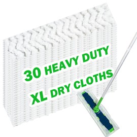 XL Heavy Duty Dry Sweeping Cloth for Swiffer Sweeper XL Mop, XL Disposable Dry Cloth Refills, Pet Hair Dust XL Dry Pad Refills, Extra Large Dry Floor Cloths for Floor Mopping and Cleaning, 30 Count