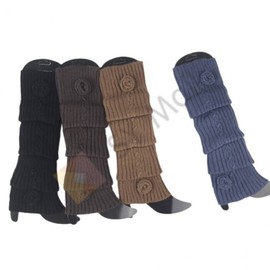 Knit Leg & Foot Warmer Socks, 3 Pairs Assorted