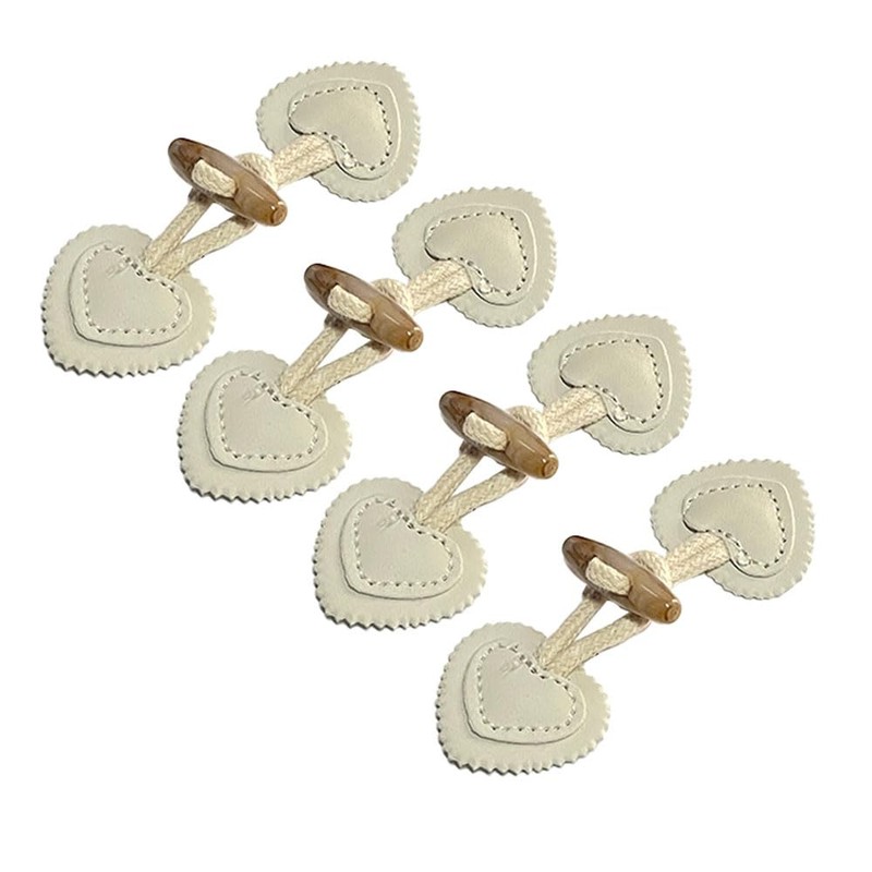 Niaciswe Leather toggle buttons, 4 pairs of toggle buttons for