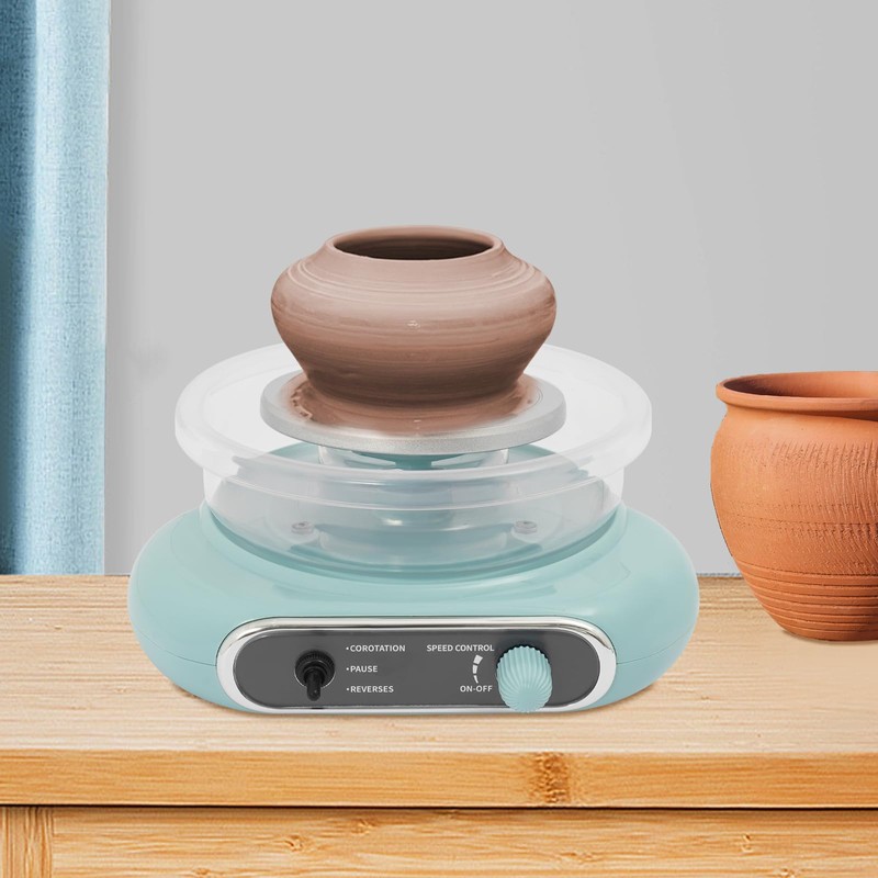 Electric Pottery Wheel Machine with Pedal Switch, Mini Pottery Wheel